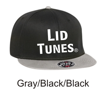 Lid Tunes Gray Black Black Cap